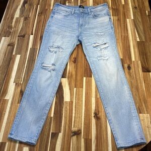 ⭐️Women's H&M High Waisted Skinny Fit Blue Ripped Distressed Ankle Jeans